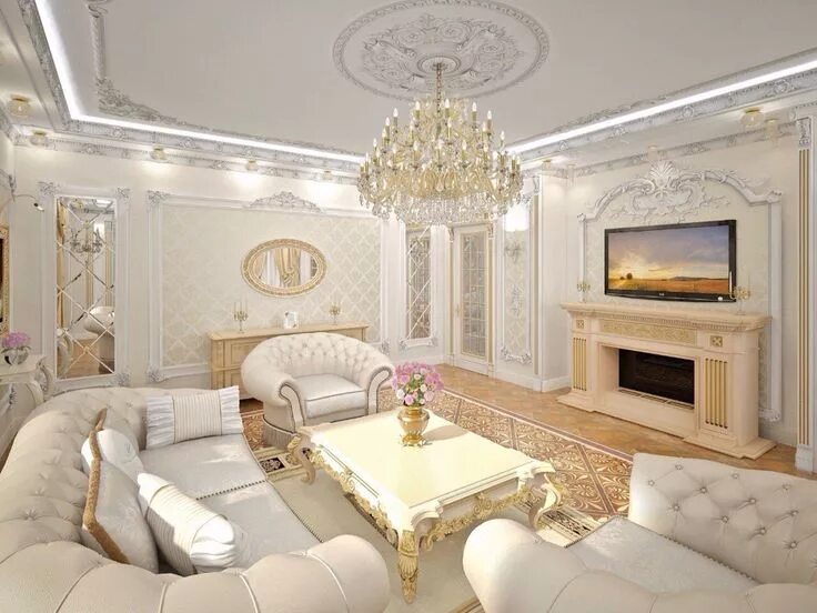 Красивый интерьер в классическом стиле Pin on Гостиные Unique interior design, Best interior, Interior design