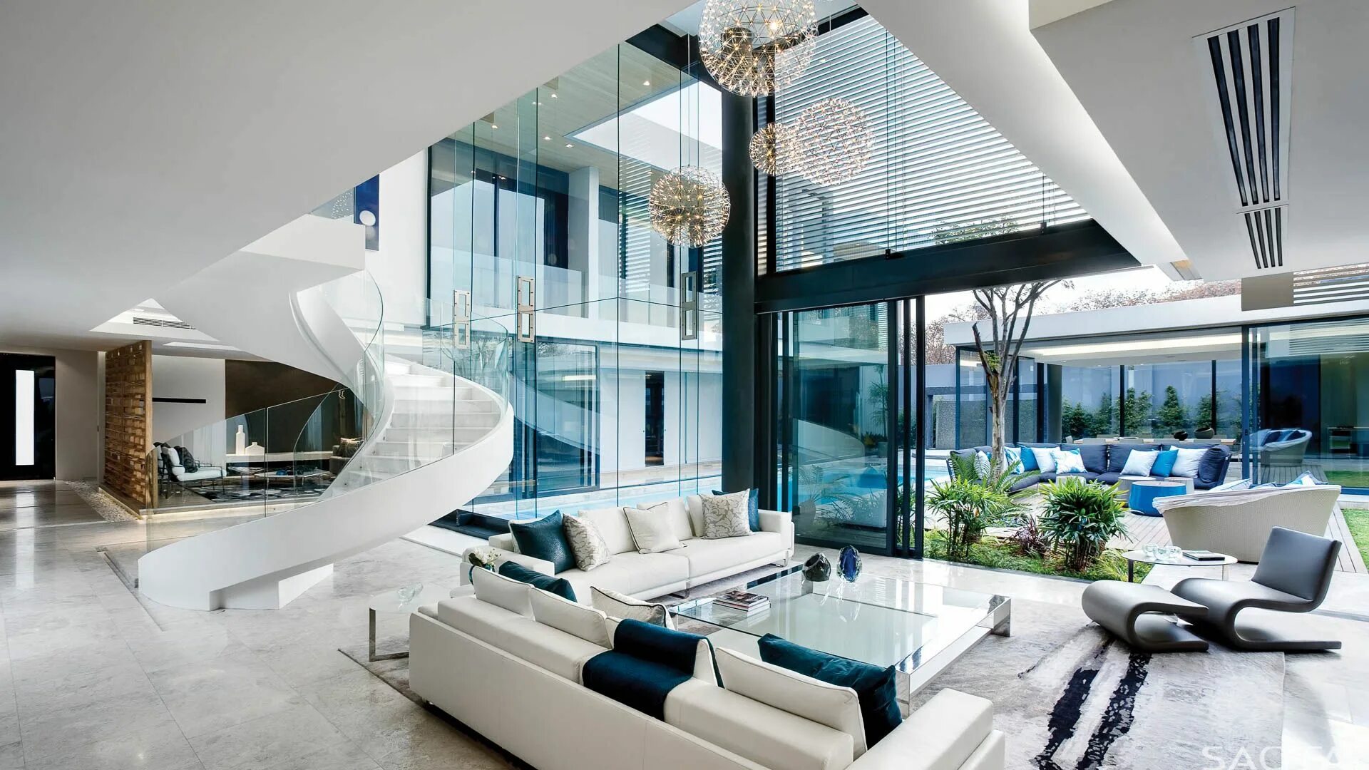 Красивый интерьер в современном стиле ZA HOUGHTON ZM - SAOTA Architecture and Design Dream living rooms, Dream house r