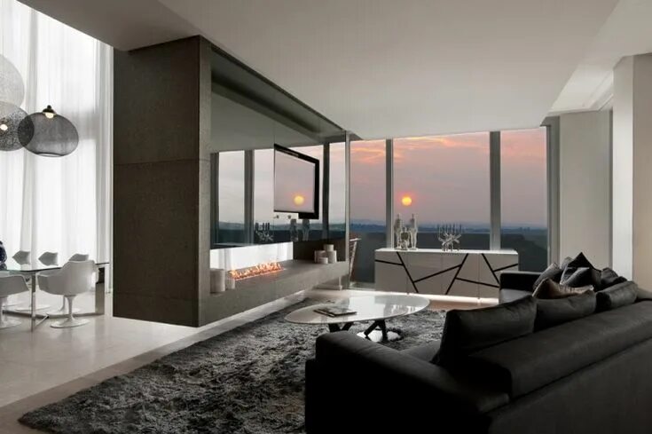 Красивый интерьер в современном стиле Luxury Triplex Penthouse in Johannesburg by SAOTA and OKHA Interiors HomeDSGN Hu