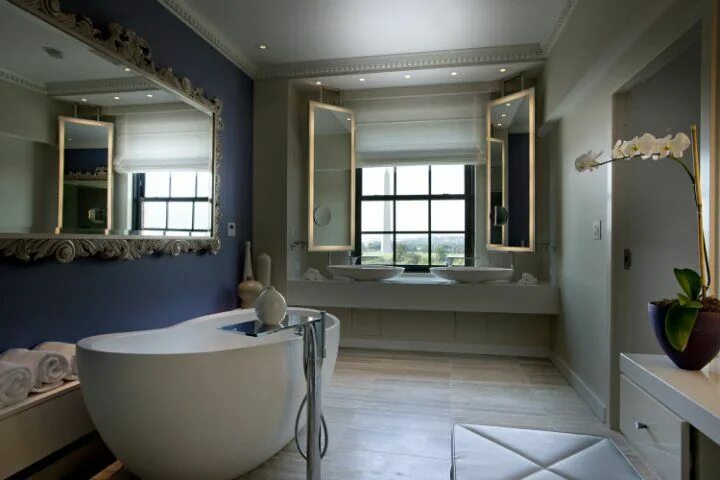 Красивый интерьер в ванной комнате фото Зеркало над ванной Dream bathrooms, Modern bathroom, Bathroom interior design