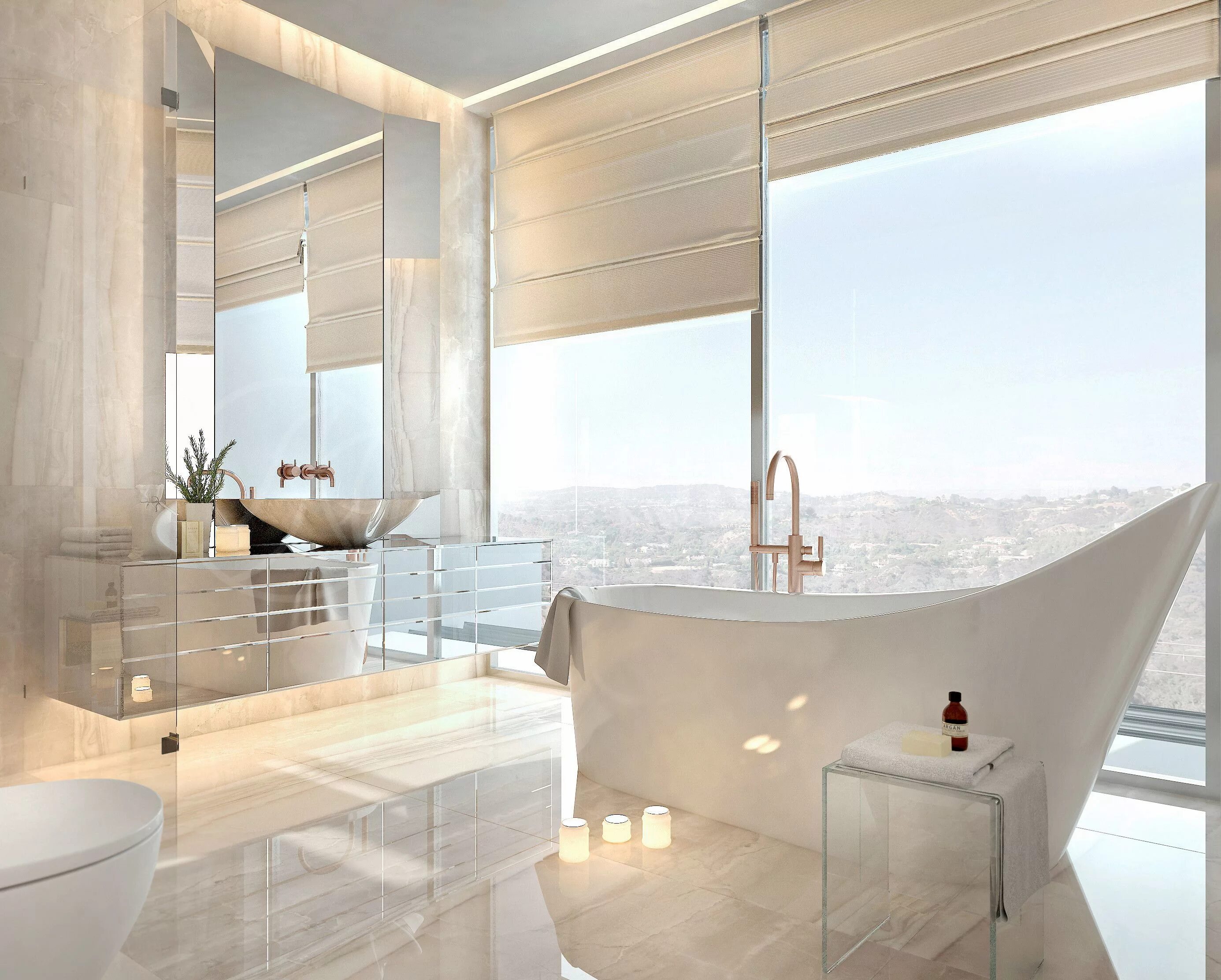 Красивый интерьер ванной Дом в Беверли Хиллз Bowmont residence Bathroom design luxury, Bathroom interior 