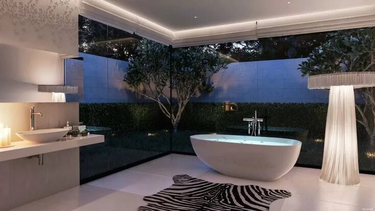 Красивый интерьер ванной современный дизайн потолков фото Bathroom design luxury, Modern bathroom design,