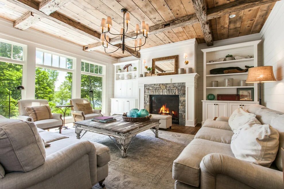 Красивый интерьер загородного дома 2017 ARDA - Custom Homes - Royal Oaks Design - Кантри - Гостиная - от эксперта A