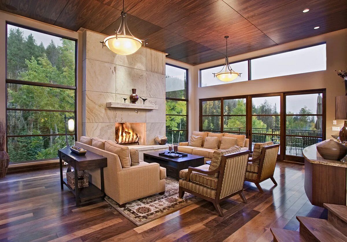 Красивый интерьер загородного дома Mammoth ski property in the mountains of Steamboat Springs Contemporary family r