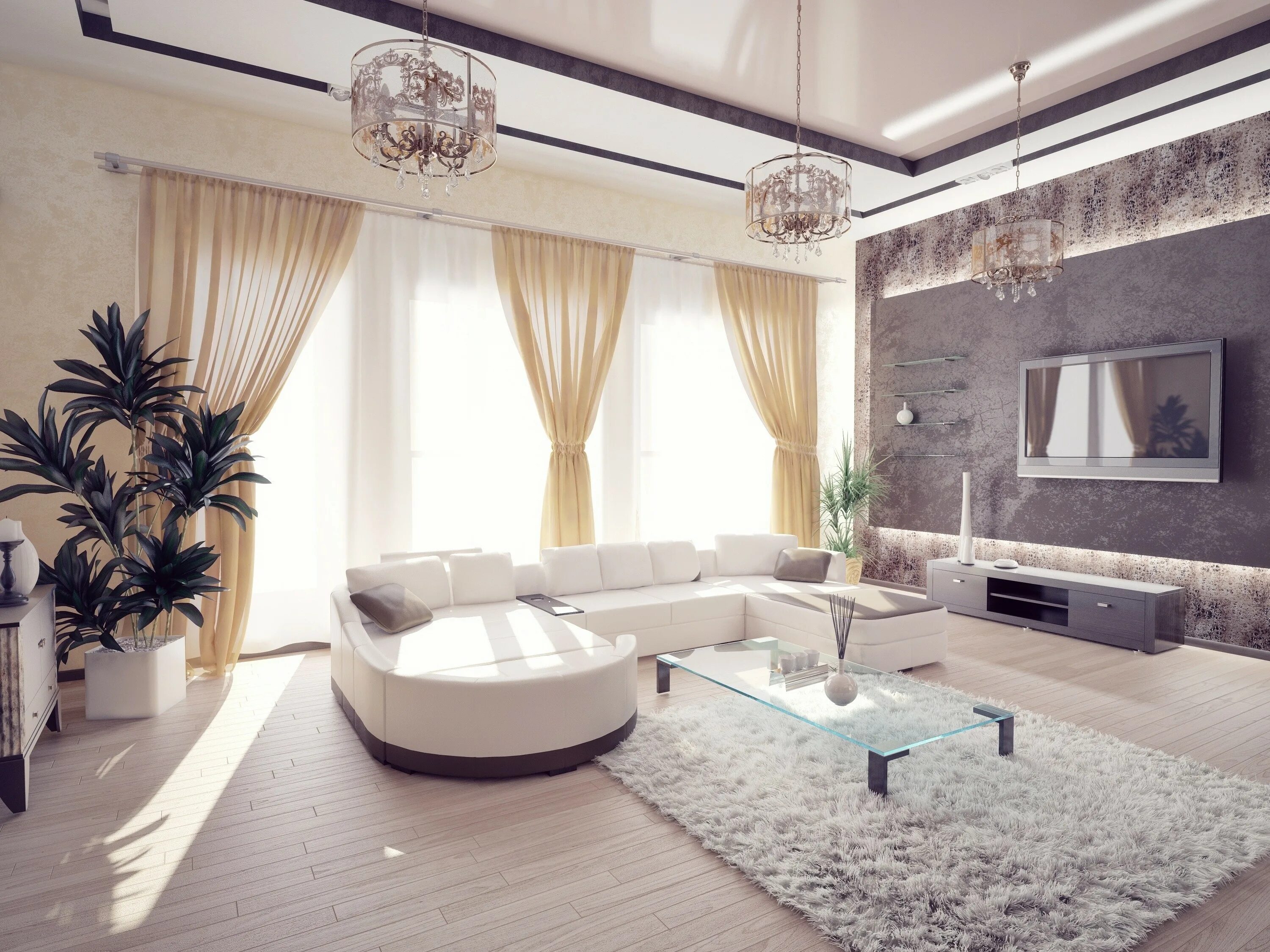 Красивый интерьер зала в квартире фото Wallpaper : swimming pool, interior design, cottage, sofa, floor, style, home, a