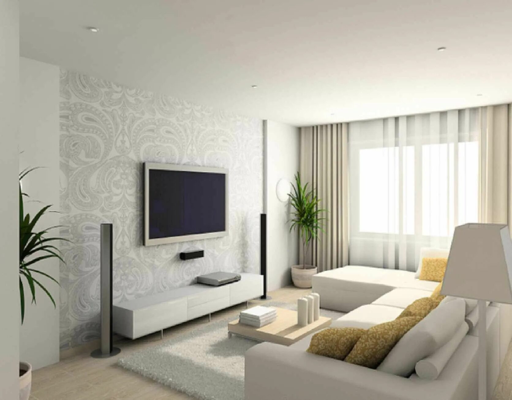 Красивый интерьер зала в квартире фото http://www.homeinnen.com/wp-content/uploads/2011/08/White-modern-living-room-int