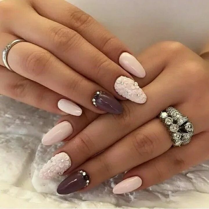Красивый изысканный маникюр Pin di Sharon gass su I like Unghie gel, Unghie