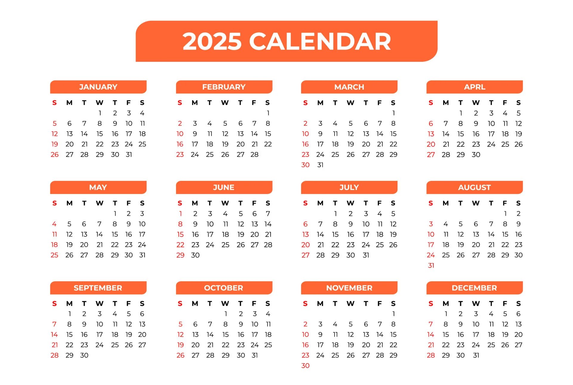Красивый календарь на 2025 год 2025 Basic Calendar in White Background 23899764 Vector Art at Vecteezy