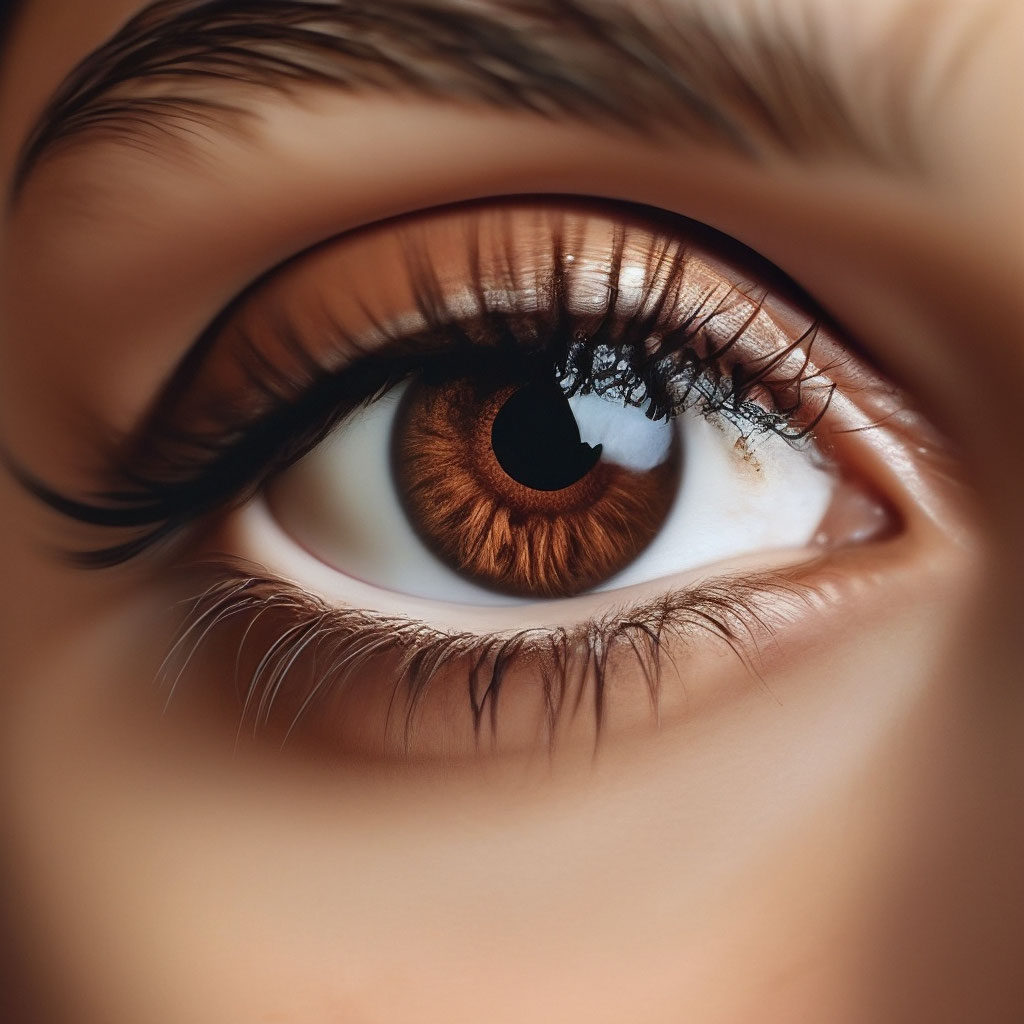 Красивый карий глаз фото "Beautiful brown eyes" - image created in Shedevrum