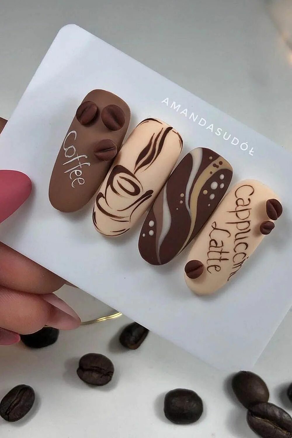 Красивый кофейный маникюр Тренд 2021 - Коричневый Маникюр Nail art designs diy, Fancy nails designs, Nail 