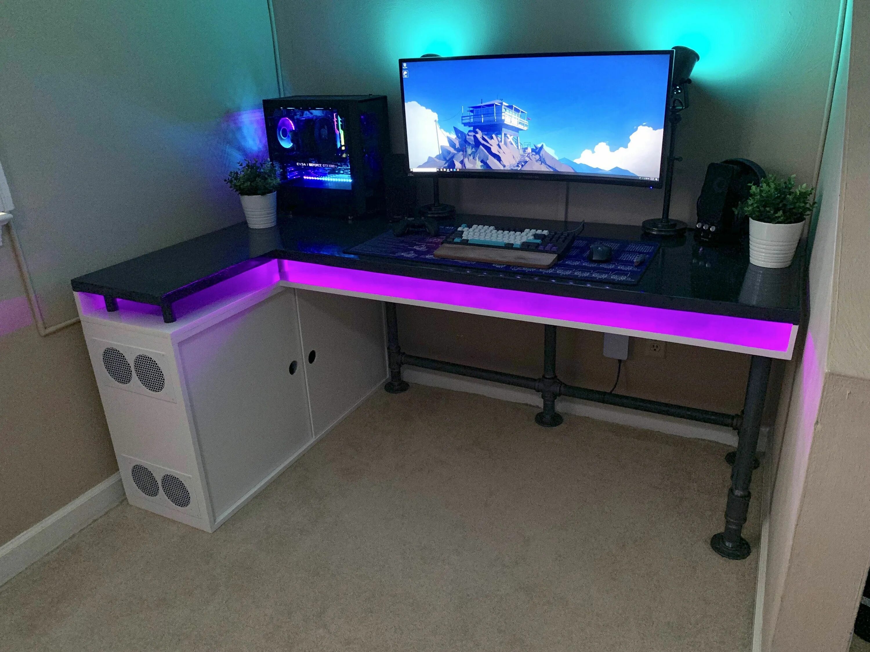 Красивый компьютерный стол фото DIY Computer Desk Ideas #gamingdesk Elite gaming desk deals only on homesable.co