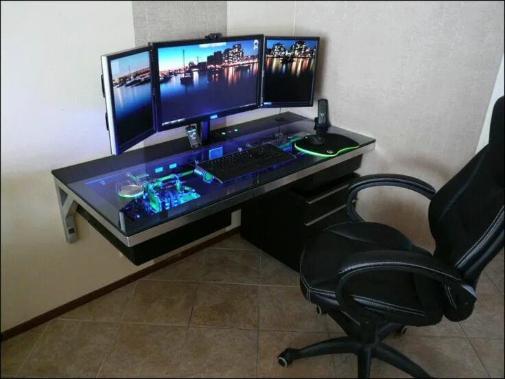 Красивый компьютерный стол фото How to Choose the Right Gaming Computer Desk Minimalist Desk Design Ideas Diy co