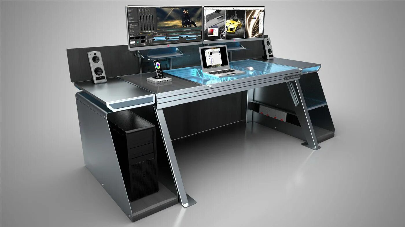 Красивый компьютерный стол фото GDW Work Bench by Germaner Product Design / G.U.T. at Coroflot.com Bureau de jeu