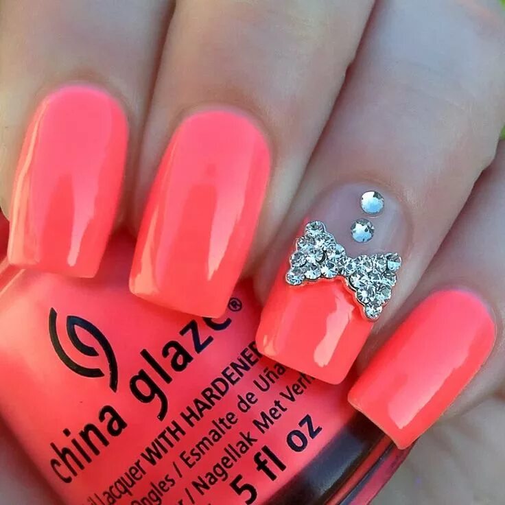 Красивый коралловый маникюр pretty nails - Google Search Nails, Cute nail designs, Fabulous nails