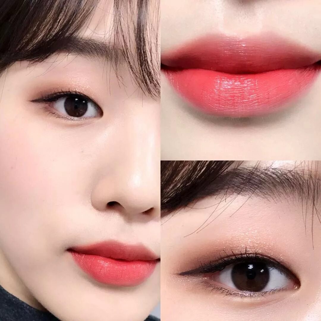 Красивый корейский макияж губ Korean Make Up Look Korean Eye Make-Up Natural Look Everyday Look I Aki Warinda 