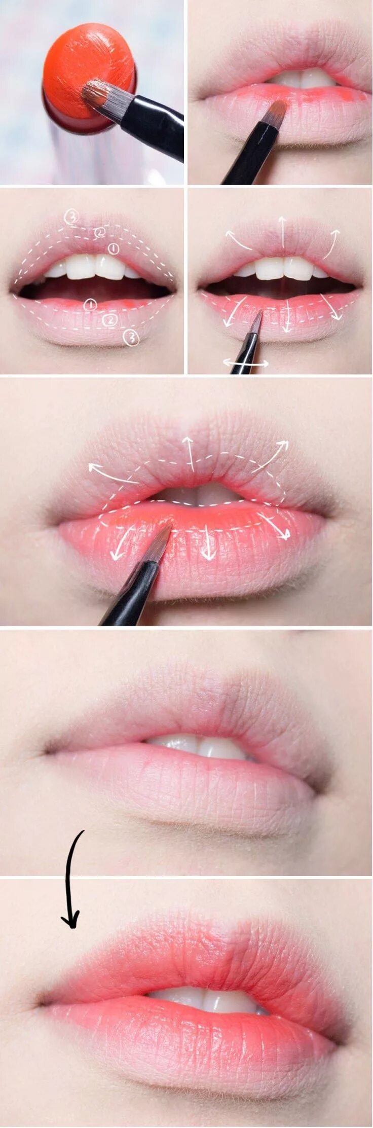 Красивый корейский макияж губ Gradient gorgeus lips Trendy makeup, Lip makeup tutorial, Lip make-up