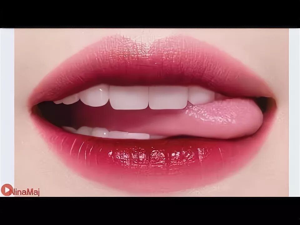 Красивый корейский макияж губ Korean Gradient Lips - How To Gradient Lips - YouTube