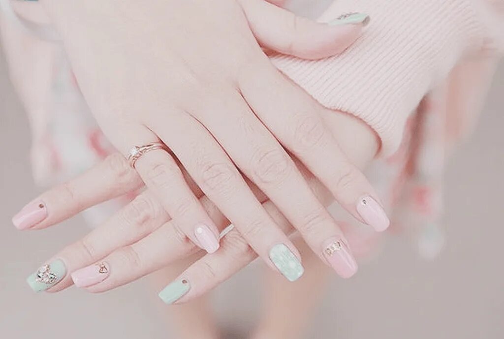 Красивый корейский маникюр Pin on Nails