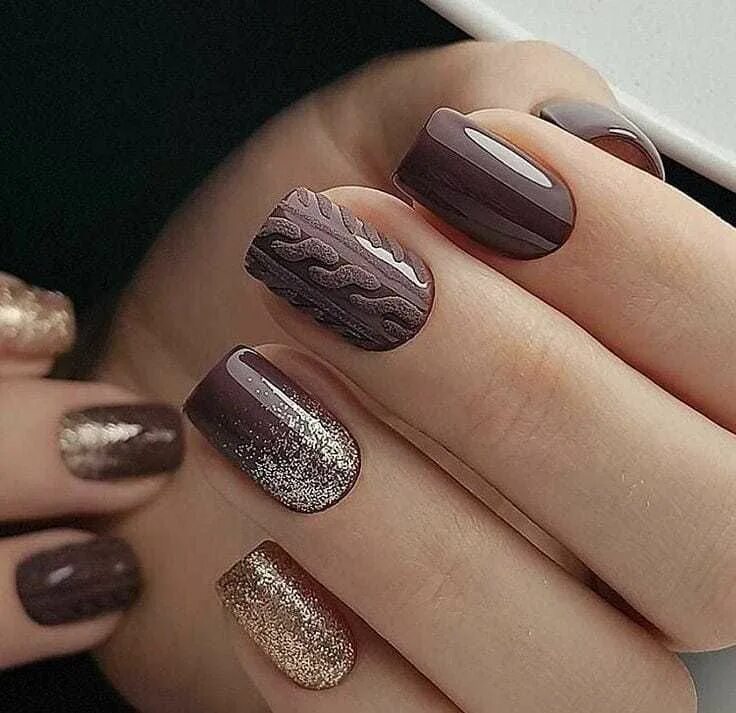 Красивый коричневый маникюр с дизайном Unhas Lindas e Saudáveis no Instagram: "SIM! Você consegue ser uma ótima manicur