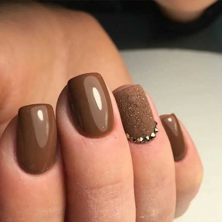 Красивый коричневый маникюр с дизайном Pin on Ногти Manicure, Nails, Nail art