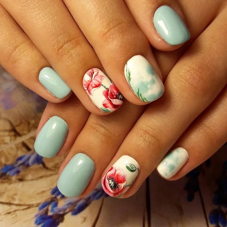 Красивый короткий маникюр для лета Pin by Alice Nails on summer nails Nail designs, Nail art, Nails