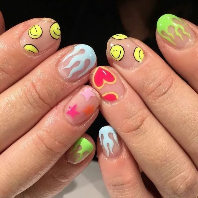 Красивый короткий маникюр для лета Pin en Дизайн ногтей Manicura de uñas, Manicura para uñas cortas, Manicura