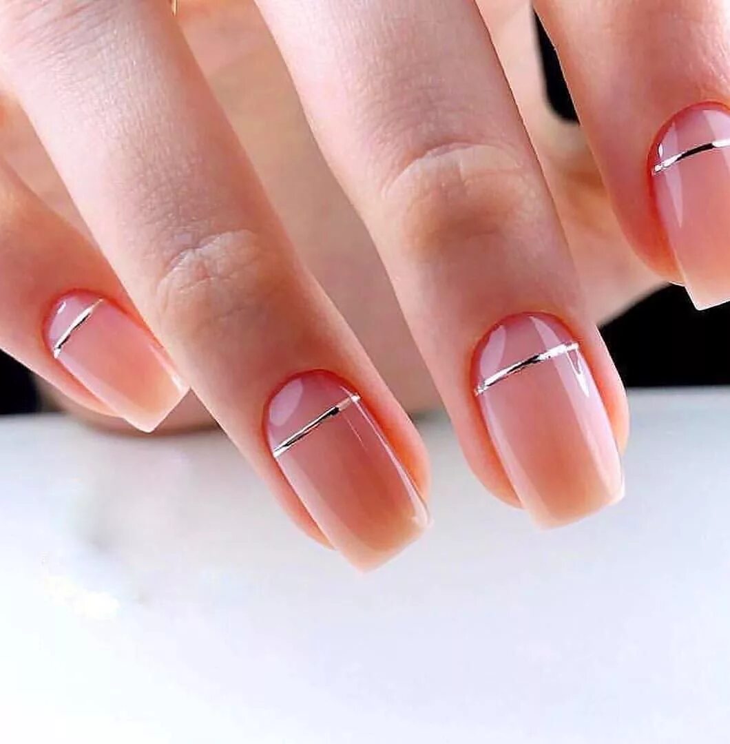 Красивый короткий маникюр квадратной формы short Square Nails Design; natural square nails design, summer short nails squar