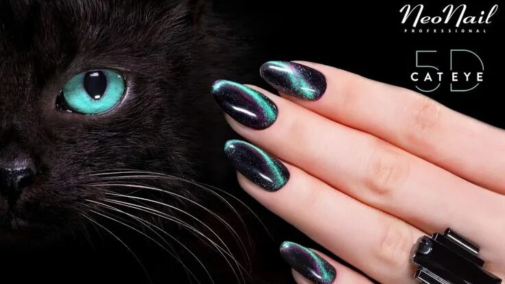 Красивый кошачий маникюр NeoNail tutorial - Jak wykonać zdobienia lakierami NeoNail Professional Cat Eye 