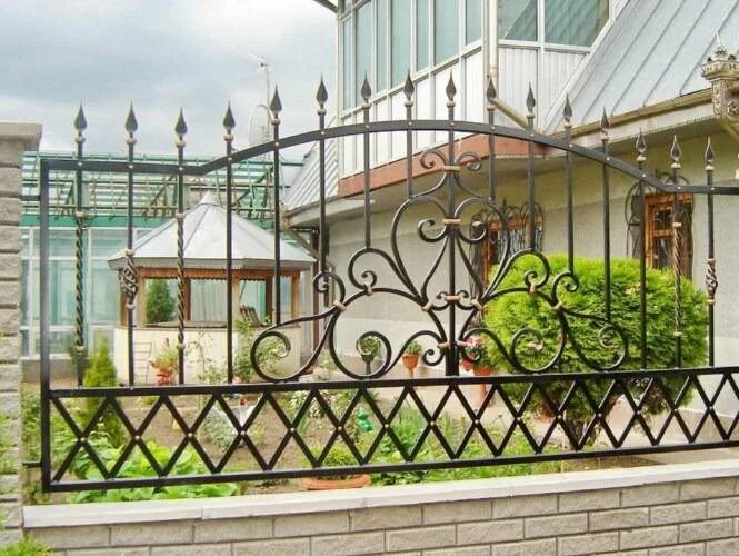 Красивый кованый забор фото Неактивно