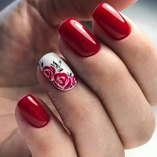 Красивый красный маникюр дизайн на квадратный Гель-лак Longe Nail-bar (Ланж неил бар) Кровавая Мэри 04, 10 мл купить в Москве 