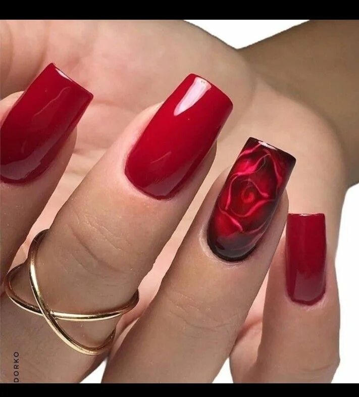 Красивый красный маникюр дизайн на квадратный Pin on köröm in 2024 Long acrylic nails, Manicure nail designs, Red nails