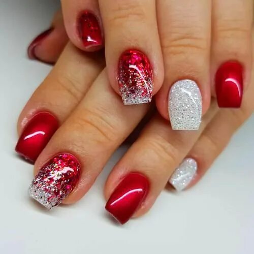 Красивый красный маникюр фото новинки Christmas wedding red nails Christmas nails acrylic, Acrylic nails, Christmas ge