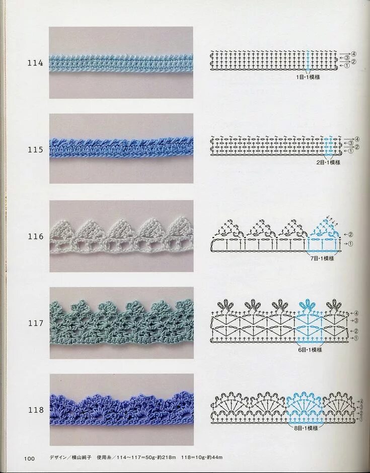 Красивый край изделия крючком схемы Альбом"Crochet: technique and pattern NV 70142 2012"/123 узора для крючка. Обсуж