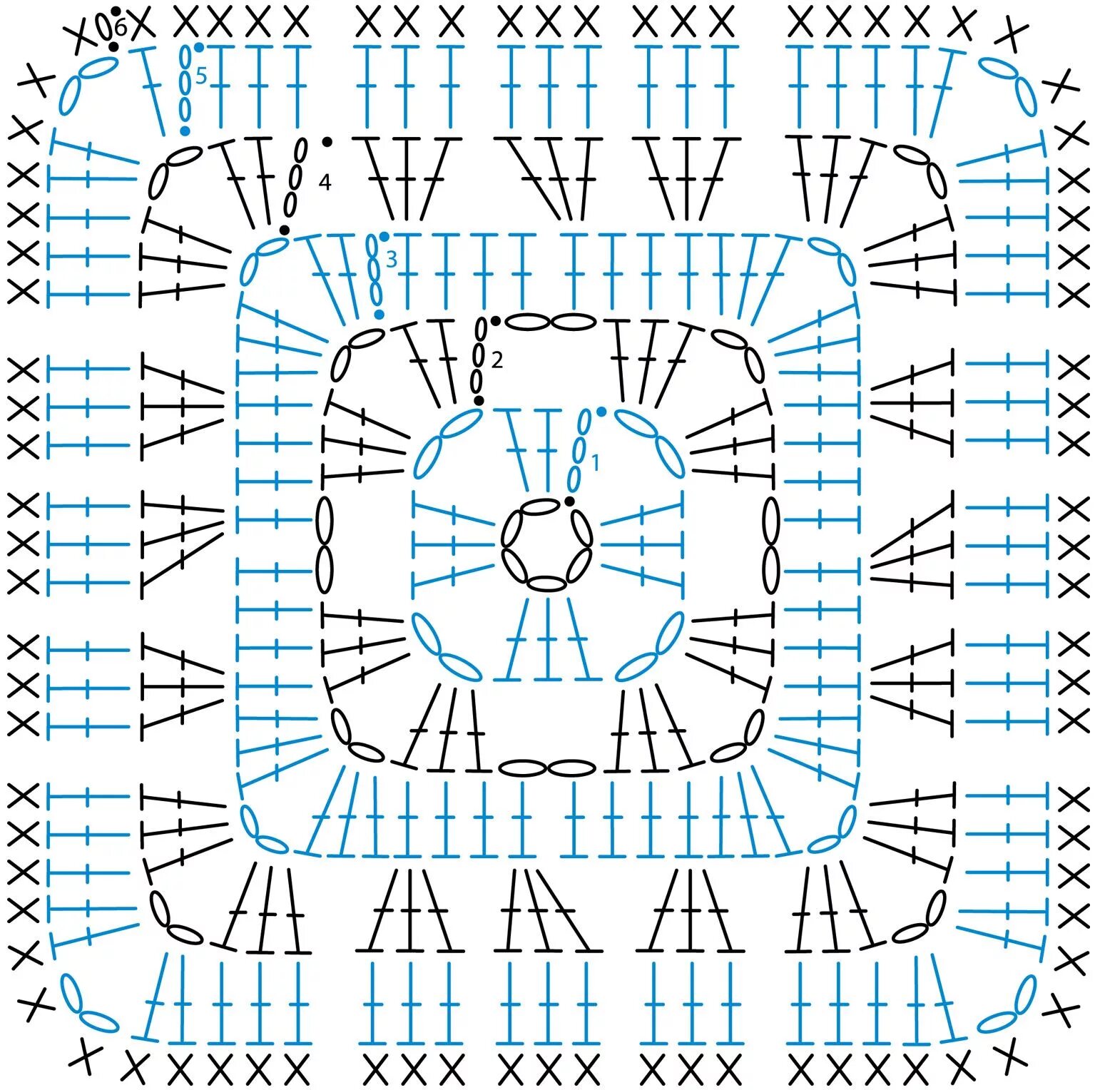 Красивый квадрат крючком для туники схемы Granny Square patterns - Simply Crochet Granny square crochet pattern, Granny sq