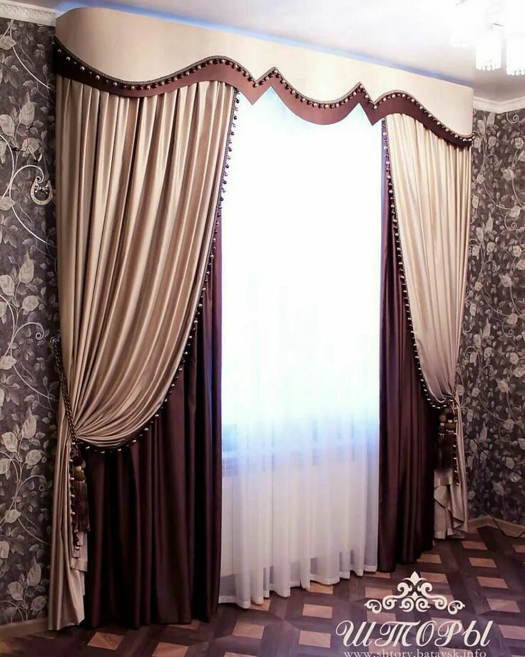 Красивый ламбрекен для зала фото Pin on шторы гостинная Curtain decor, Home curtains, Curtains and draperies