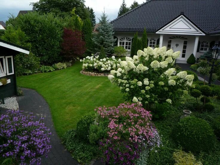 Красивый ландшафт на даче фото Пин от пользователя Irina Brown на доске Landscape ideas Сад с гортензиями, Диза