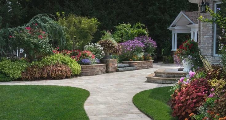 Красивый ландшафтный дизайн дома фото design your yard with plants Garden design, Garden, Plants