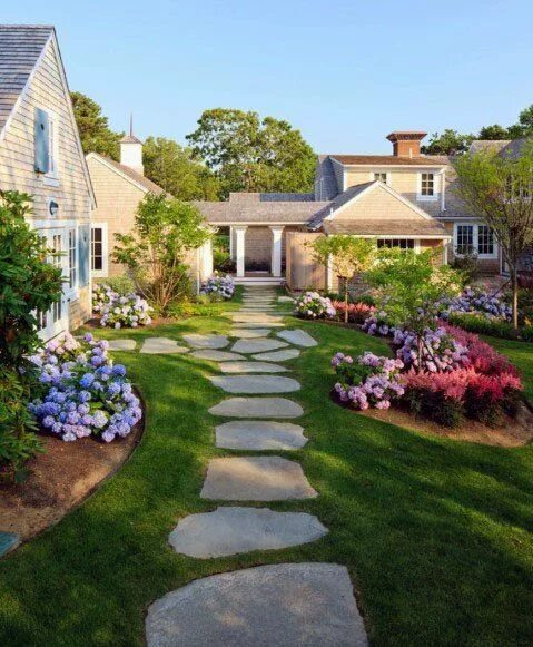 Красивый ландшафтный дизайн дома фото 62 Inspiring Stepping Stone Ideas for Your Backyard in 2024 Stepping stone paths