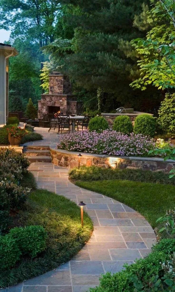 Красивый ландшафтный дизайн в частных 50 Very Creative And Inspiring Garden Stone Pathway Ideas Garden landscape desig