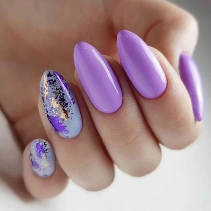 Красивый лавандовый маникюр Pin on Маникюр Purple nails, Purple nail art, Square acrylic nails