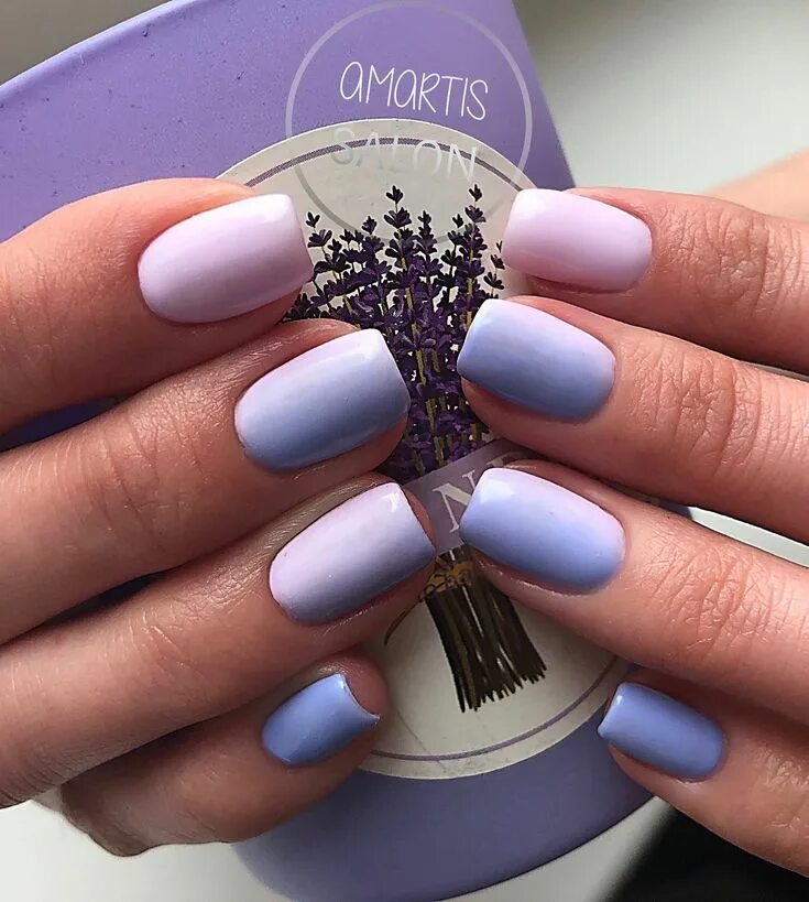 Красивый лавандовый маникюр Маникюр. Гель-лак. Градиент. Nail-master: @kovaliova5676 . . Открыта запись на м