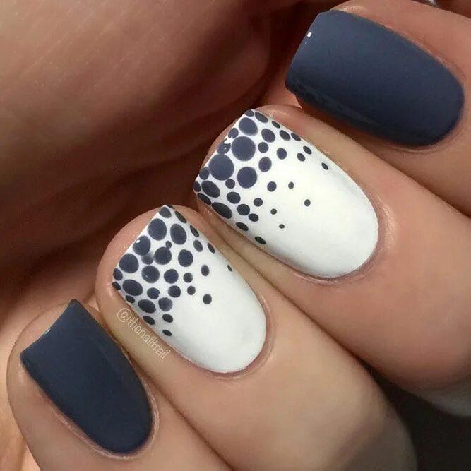 Красивый легкий дизайн маникюра 25 Nice Nails Designs with Cute Polka Dot Nails Polka dot nails, Nails, Dot nail