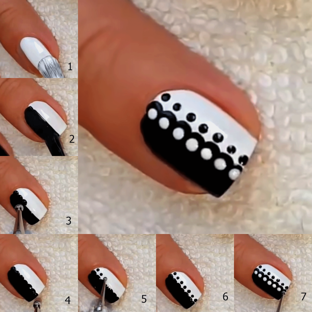 Красивый легкий дизайн маникюра 5 Easy Nail Art Designs for Beginners at Home Nail art tutorial, Simple nails, N