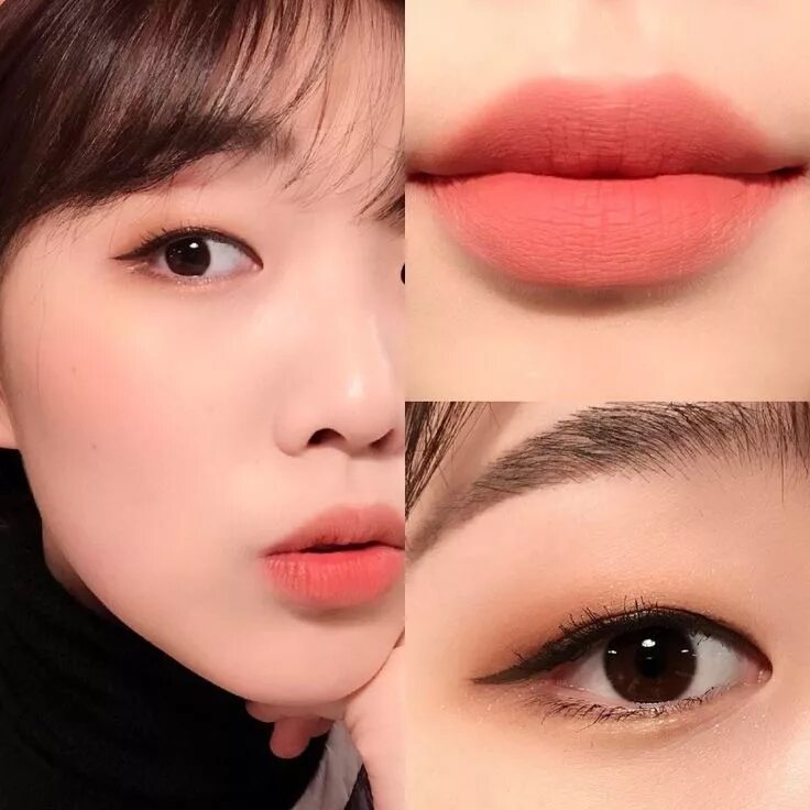 Красивый легкий корейский макияж Korean Make Up Look Korean Eye Make-Up Natural Look Everyday Look I Aki Warinda 