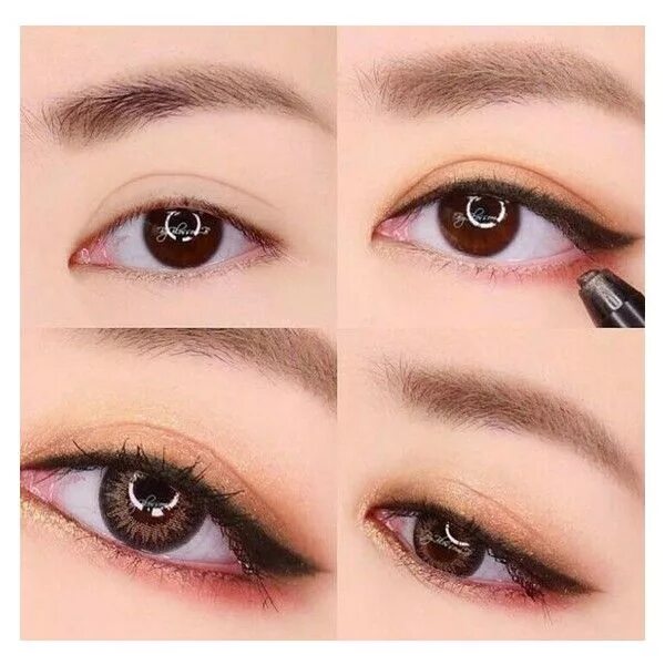 Красивый легкий корейский макияж Designer Clothes, Shoes & Bags for Women SSENSE Korean eye makeup, Asian eye mak