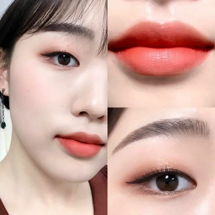 Красивый легкий корейский макияж Korean Make Up Look Korean Eye Make-Up Natural Look Everyday Look I Aki Warinda 