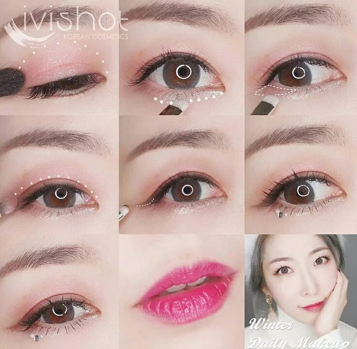 Красивый легкий корейский макияж Диалоги Asian eye makeup, Korean eye makeup, Asian makeup