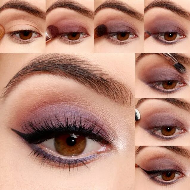 Красивый легкий макияж для карих глаз Lulus How-To: Navy and Plum Smokey Eyeshadow Tutorial - Lulus.com Fashion Blog S