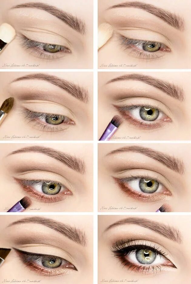 Красивый легкий макияж поэтапно Makijaż dzienny jesienny Maquiagem olhos, Coisas de maquiagem, Tutorial de maqui