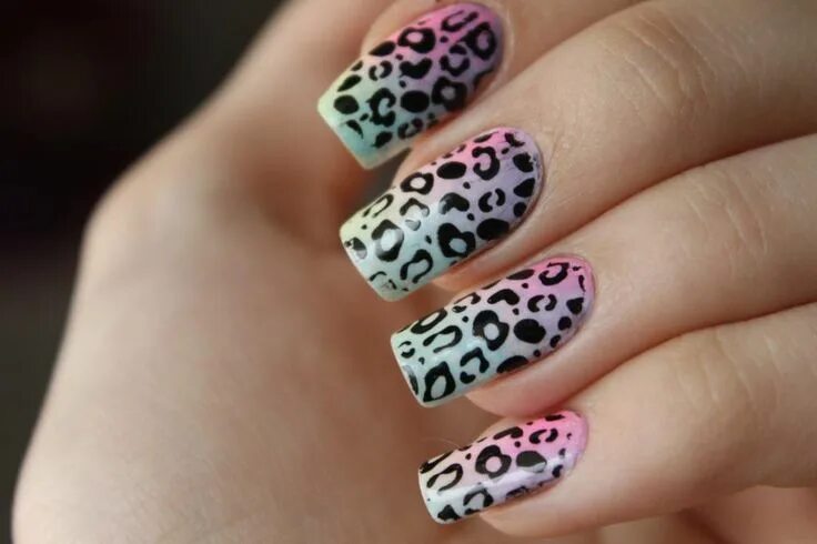 Красивый леопардовый маникюр Pin by Сrazy Fanta on Маникюр Nails, Nail polish, Pastel gradient